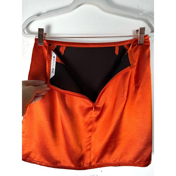 Zara Orange Mini Skirt - Picture 6 of 10